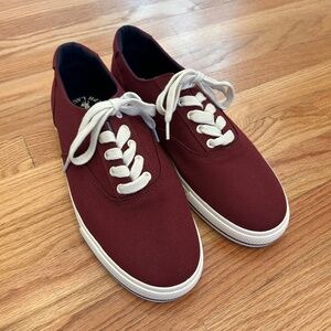 Mens Polo Ralph Lauren Bring It Back Canvas Sneakers Maroon 9.5D NEW CONDITION
